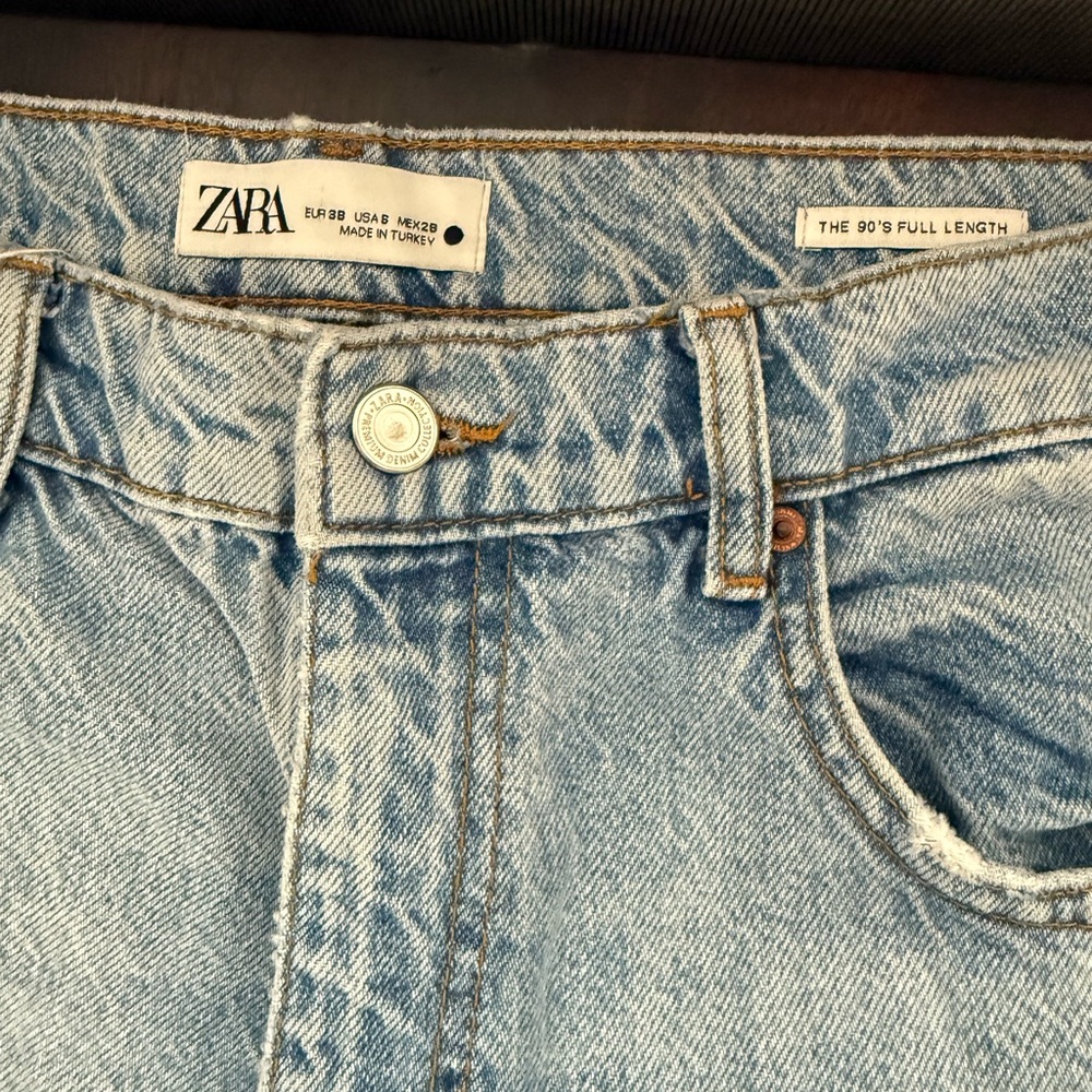 Zara Blue Wide Leg Jeans - Picture 2 of 3